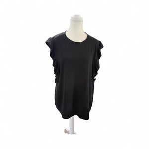 Hayden Los Angeles Black Ruffle Sleeve Top – Size 1XL
